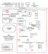 Примерная схема дислокации 10 отб на Цвизелер штрасе в 1985 г.