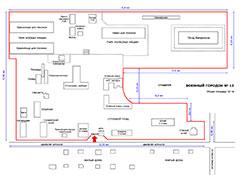 Примерная схема военного городка № 12 на Цвизелер штрасе к 1990 г.