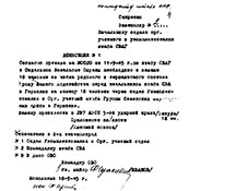 Донесение командира батальона охраны.