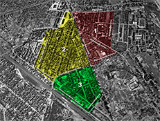 Участки прочесывания районов гарнизона Штаба СВАГ.