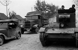 Танки 29 легкотанковой бригады на улицах Брест-Литовска 22.09.1939 г.