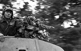 Танки 29 лтбр на улицах Брест-Литовска 22.09.1939 г.