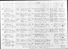 Лист донесения о безвозвратных потерях с указанием<br />места первичного погребения.