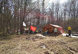 Установка лагеря.