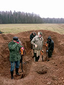 Подготовка раскопа.