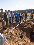 Занятия на раскопе.