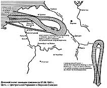 Схема налета союзников 07.06.1944 г.