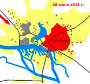 Карта налета 28.07.43.
