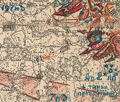 Фрагмент карты положения 5 А к 19.2.42.