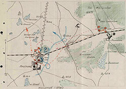 Схема боя за Требнитц 36 тбр 11 тк 18 апреля 1945 г.