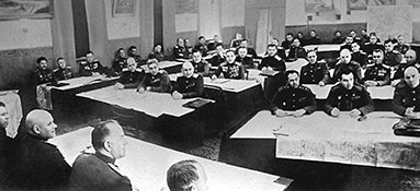 Совещание в штабе 1 БелФ (апрель, 1945 г.).